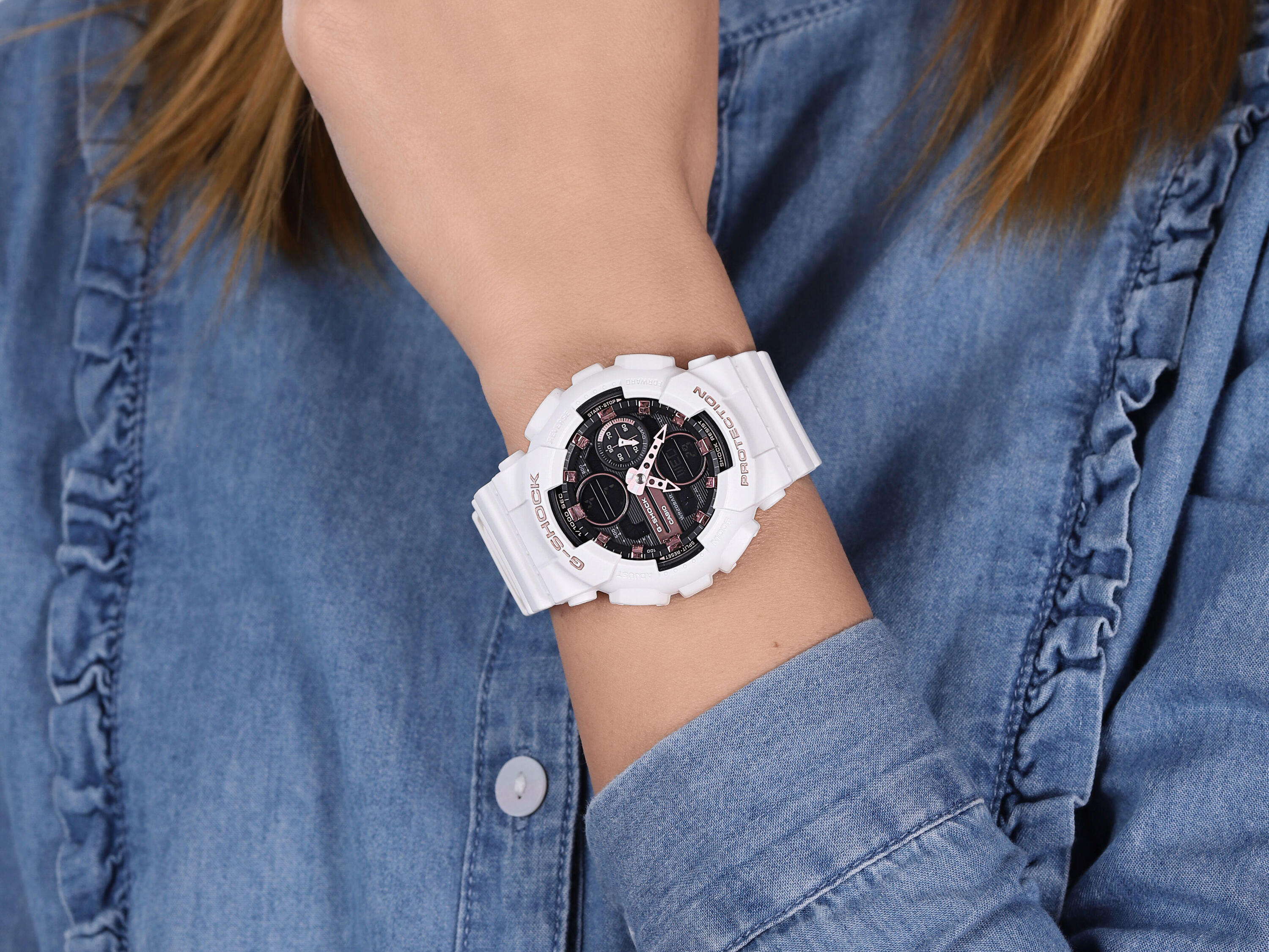 Casio Analogique - Digital Montre Blanc/Noir GMA-S140M-7AER 5/6