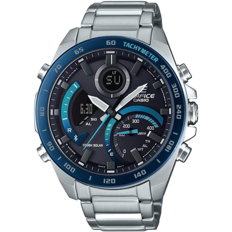 Casio Analogique - Digital Hommes Bleu / Argent ECB-900DB-1BER