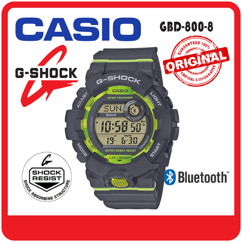 Casio Digitaal  Horloge Grijs/LCD GBD-800-8ER