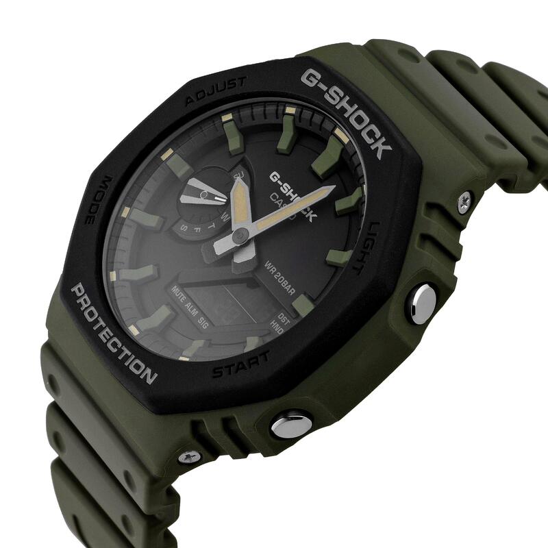 Casio Analoog en digitaal  Horloge Groen/Zwart GA-2110SU-3AER