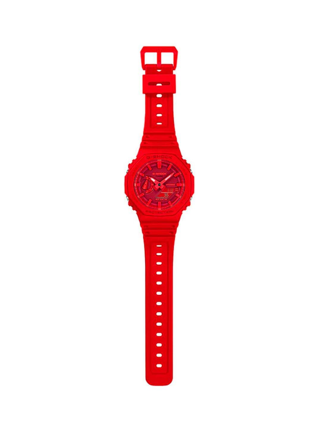 Casio Analog Digital Uhr Rot/Rot GA-2100-4AER 3/6
