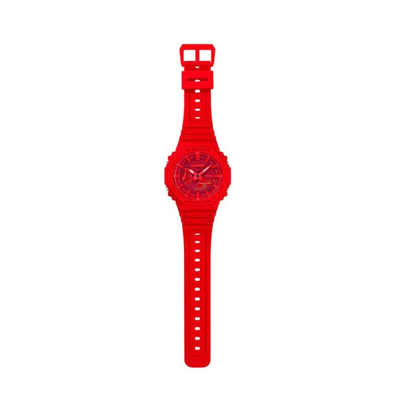 Ceas barbatesc Casio GA-2100-4AER G-Shock 45mm, 20ATM, Rosu