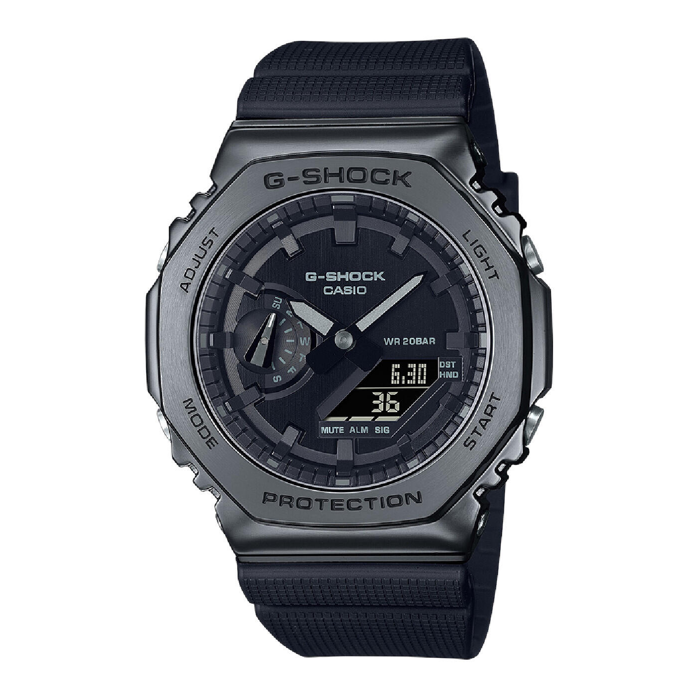 Relógio masculino casio g-shock oak - utility metal serie