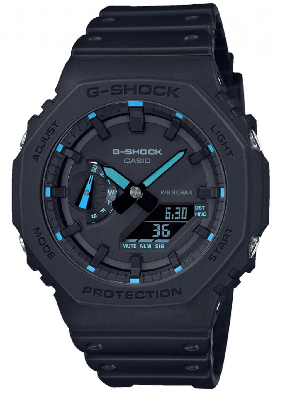 Mens Watch Casio GA-2100-1A2ER, Quartz, 45mm, 20ATM 1/6