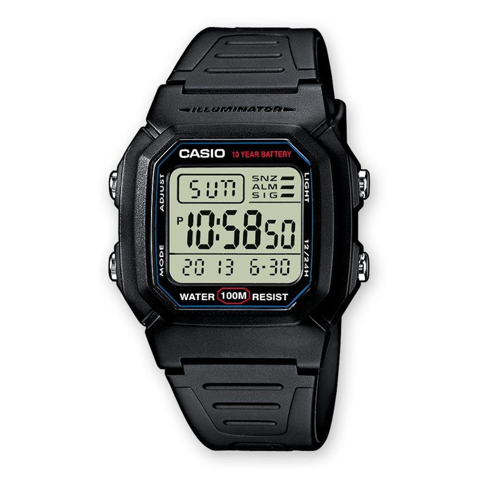 Casio - Montre Homme Casio Bruni Basics-clear W-800h-1aves - Montre - Multicolore|noir - Taille Unique - Decathlon