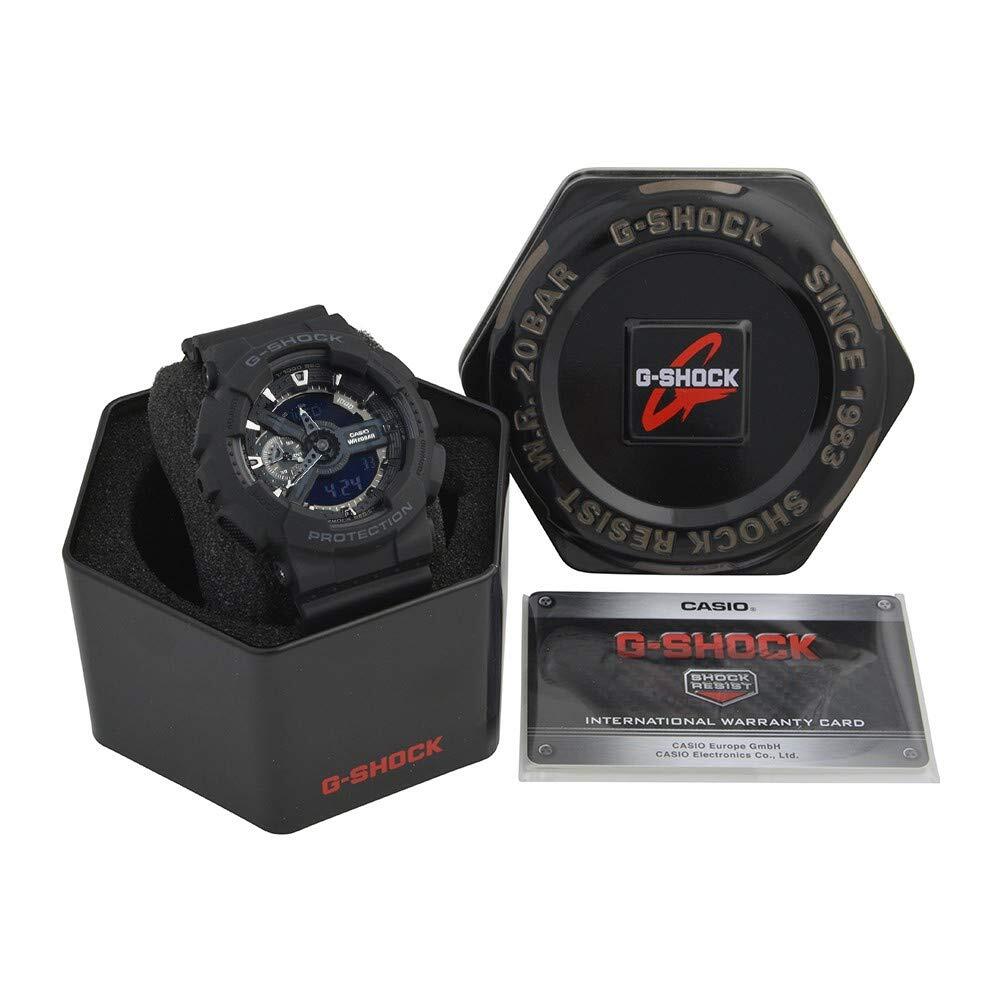 Casio Analog Digital Uhr Schwarz/Schwarz GA-110-1BER 6/7