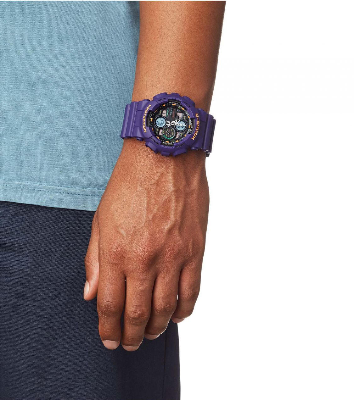 Casio Analog Digital Uhr Violett/Schwarz GA-140-6AER 5/6