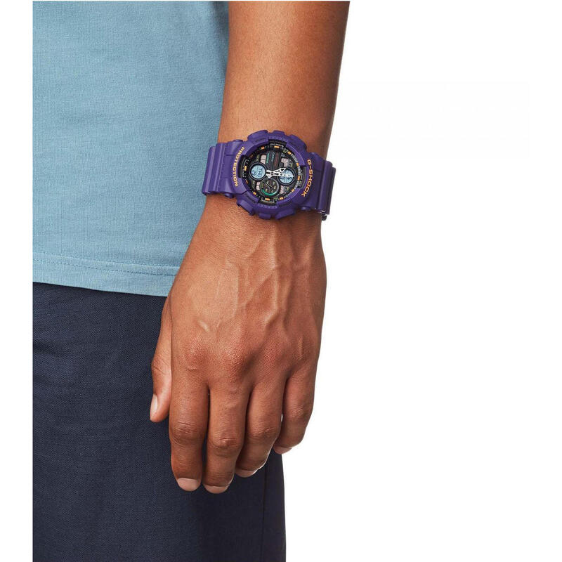 Casio Analogique - Digital Hommes Noir / Violet GA-140-6AER