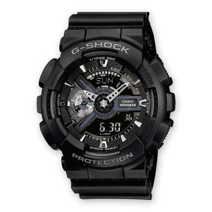 Casio Analoog En Digitaal Horloge Zwart/Zwart GA-110-1BER