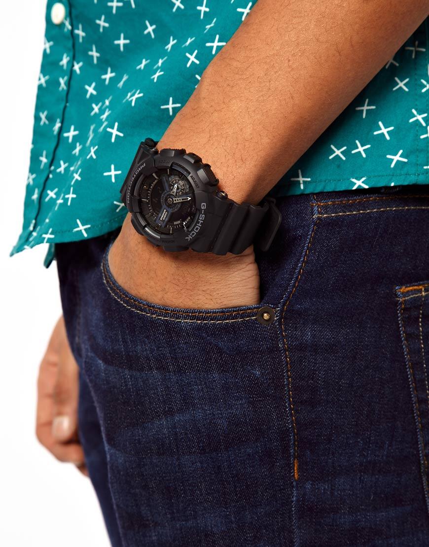 Casio Analog Digital Uhr Schwarz/Schwarz GA-110-1BER 4/7