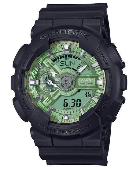 Casio Analogique - Digital Montre Noir/Vert GA-110CD-1A3ER