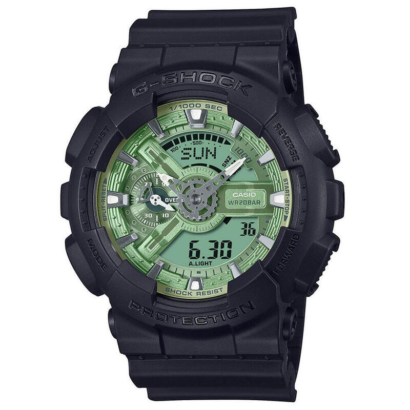 Casio Analoog en digitaal  Horloge Zwart/Groen GA-110CD-1A3ER