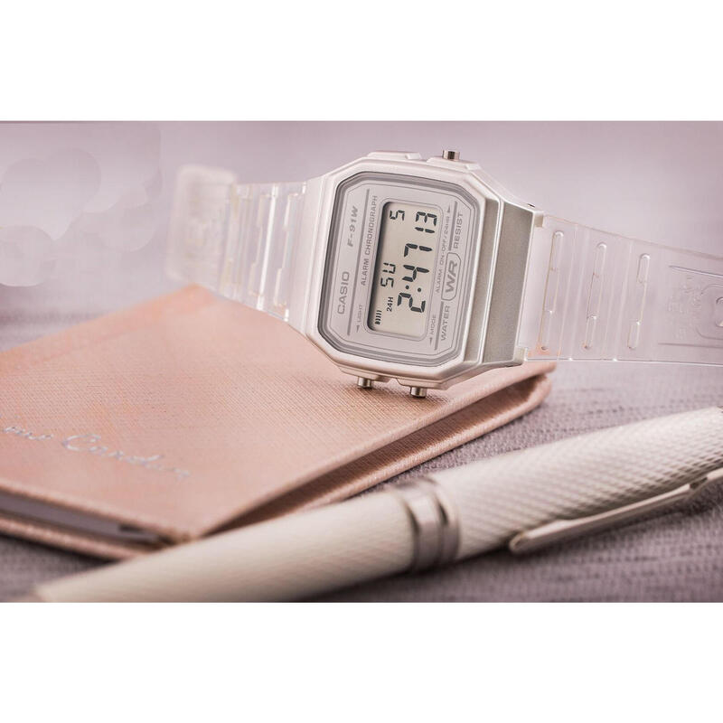 Bracelet d'activités Casio F-91WS-7EF Blanc