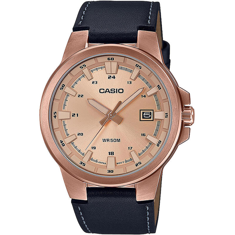 Casio Analogique Hommes Ip-rosé / Marron MTP-E173RL-5AVEF