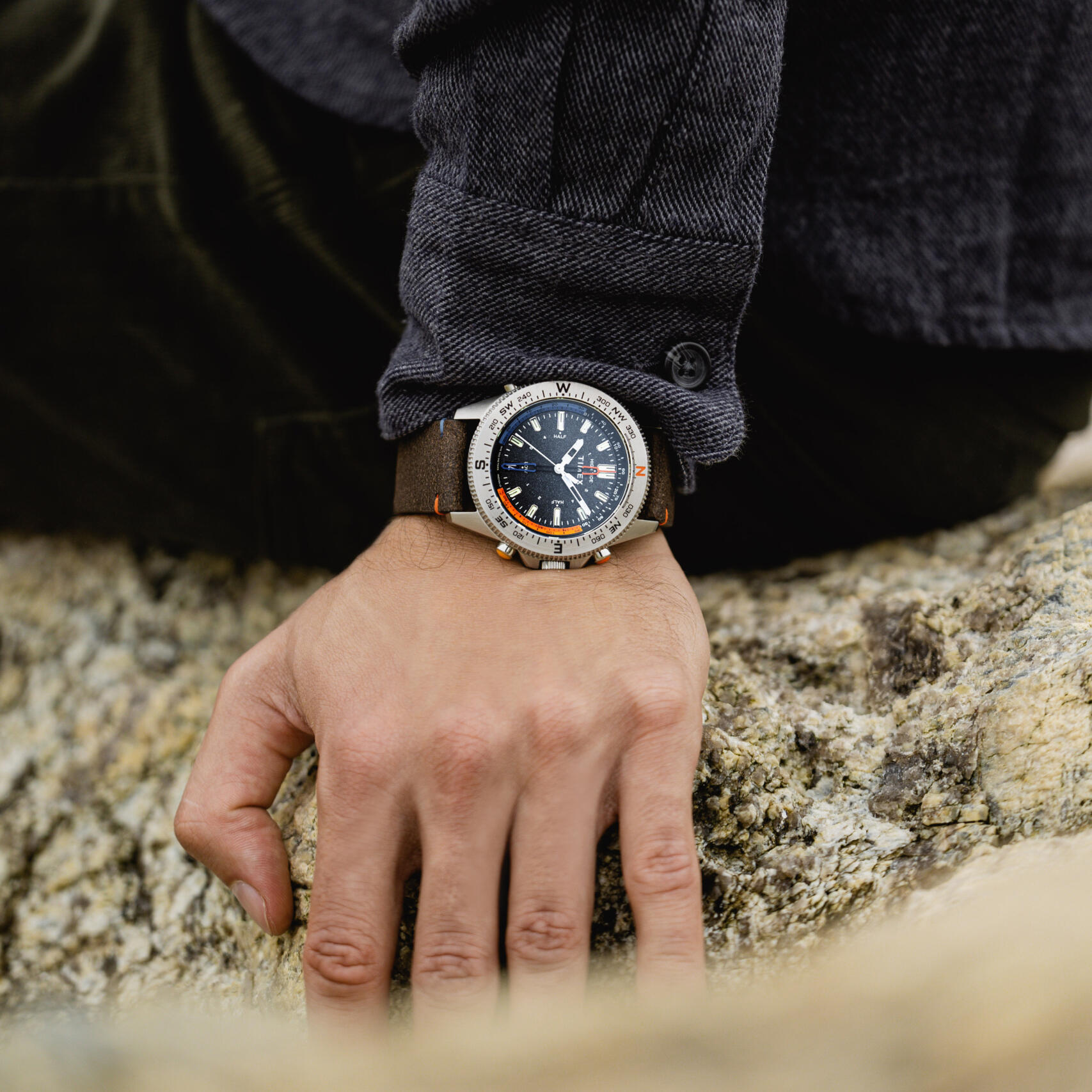 Timex Analoog  Horloge Bruin/Zwart TW2V64400 4/5