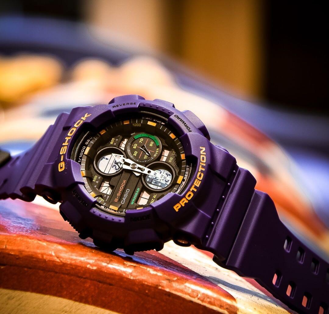 Casio Analog Digital Uhr Violett/Schwarz GA-140-6AER 4/6
