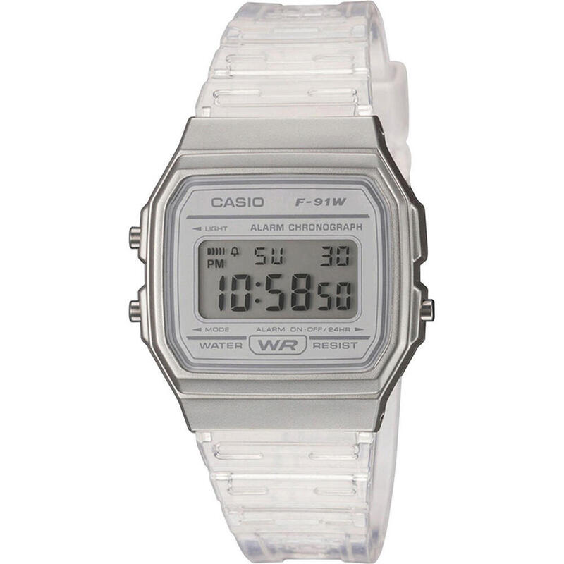 Casio Digitaal  Horloge Transparant/Grijs F-91WS-7EF