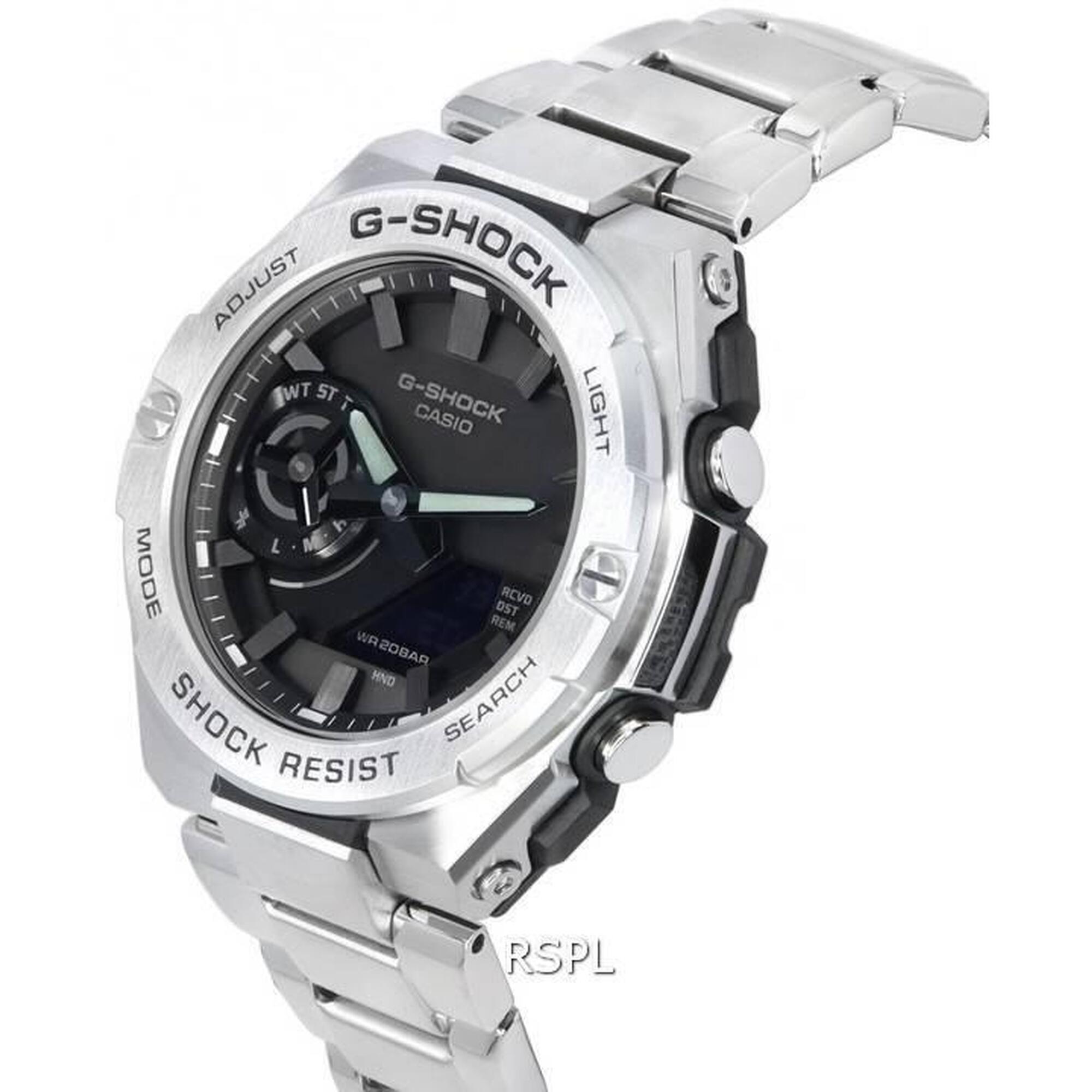 Casio Analoog en digitaal  Horloge Zilverkleurig/Zwart GST-B500D-1A1ER