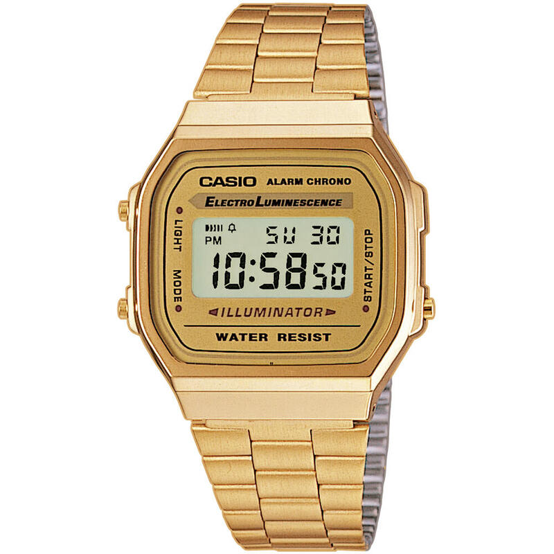 Casio Digitaal  Horloge Goudkleurig/LCD A168WG-9EF