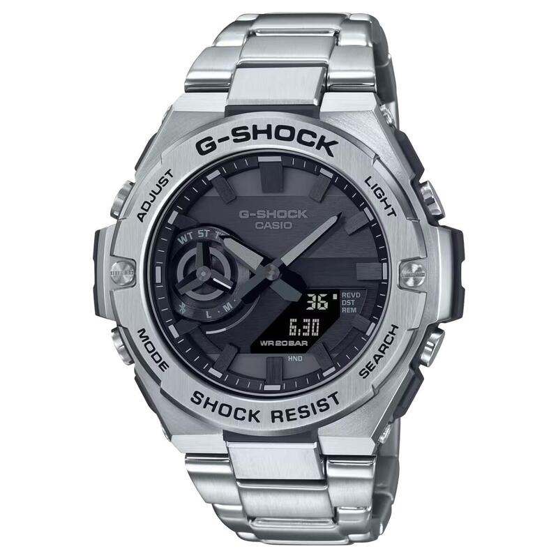 Casio Analoog en digitaal  Horloge Zilverkleurig/Zwart GST-B500D-1A1ER