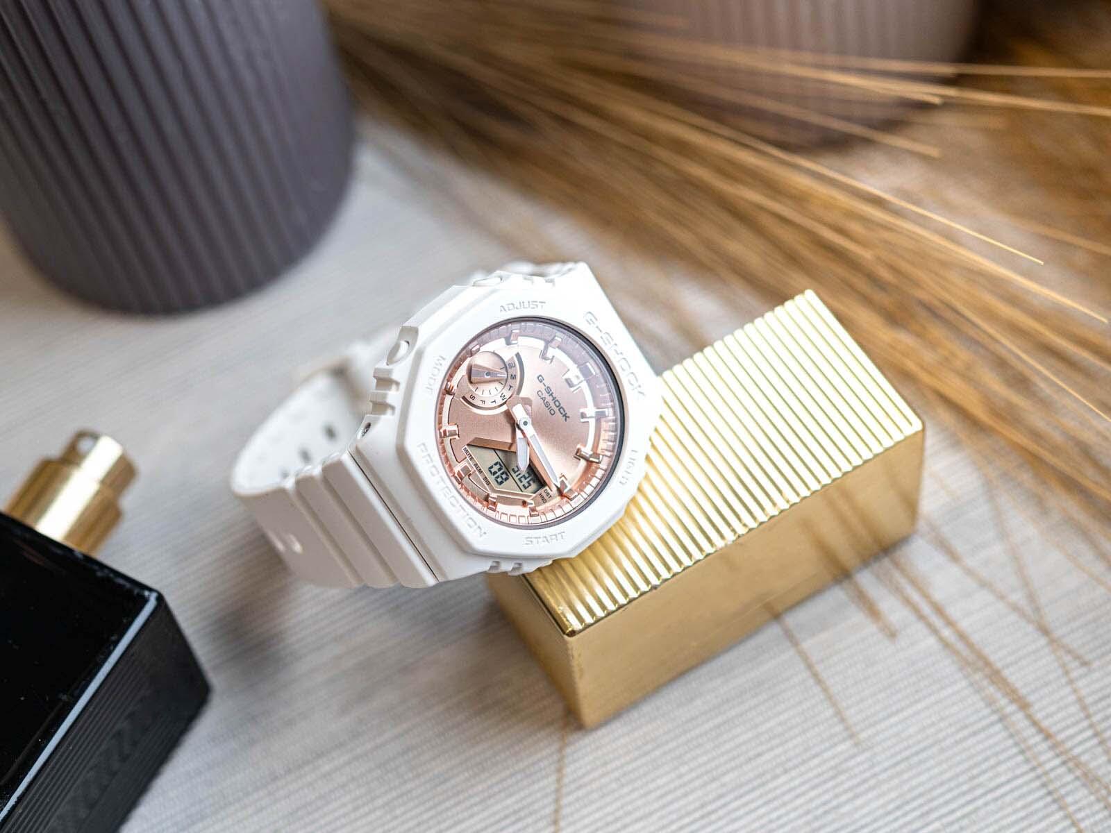 Casio Analogique - Digital Montre Blanc/Ip-rosé GMA-S2100MD-7AER 5/6
