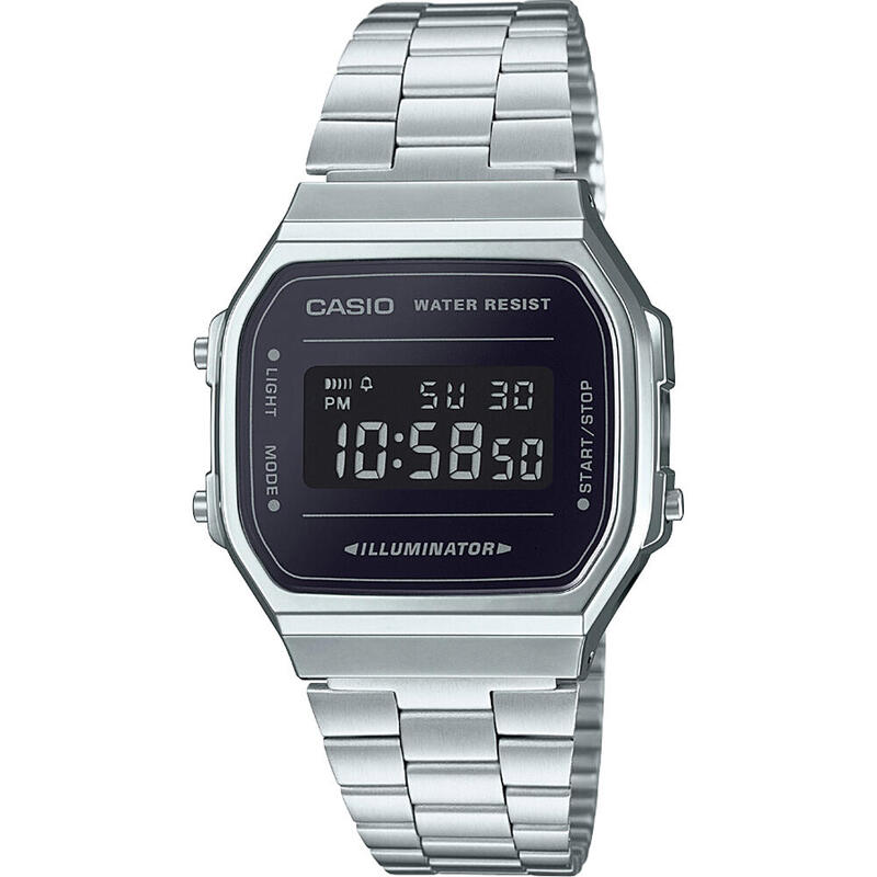 Casio Digitaal  Horloge Zilverkleurig/Zwart A168WEM-1EF