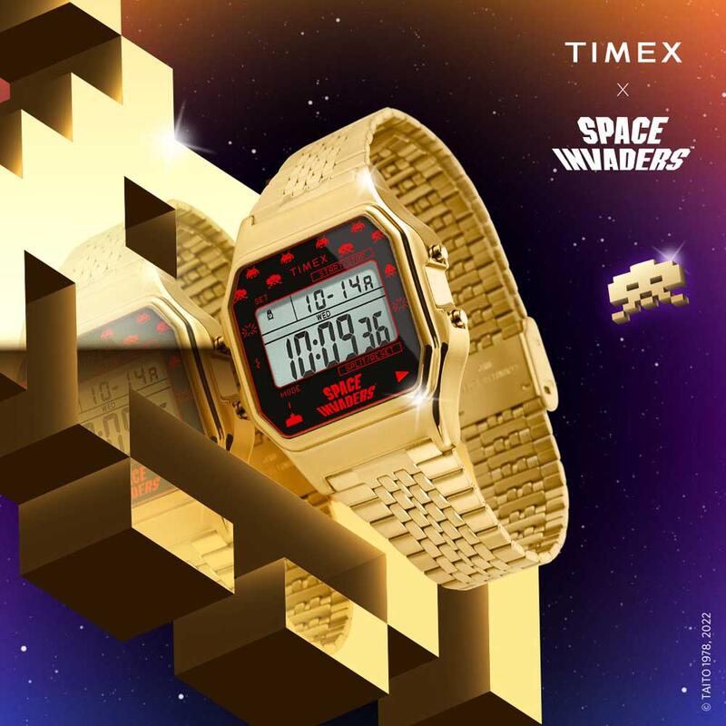 Timex Digital Unisexe Noir / Doré TW2V30100