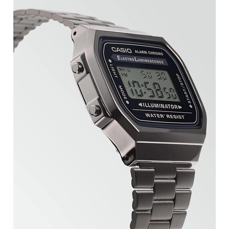 Casio Digitaal  Horloge Grijs/Zwart A168WEHB-1AEF