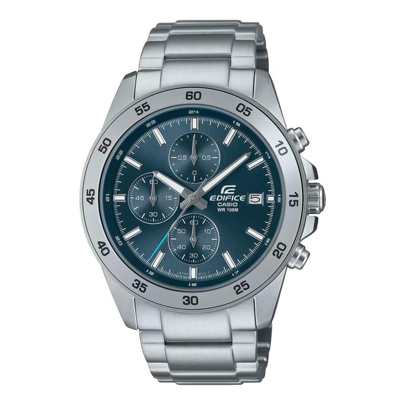 Casio Chronograaf  Horloge Zilverkleurig/Blauw EFR-526D-2AVUEF