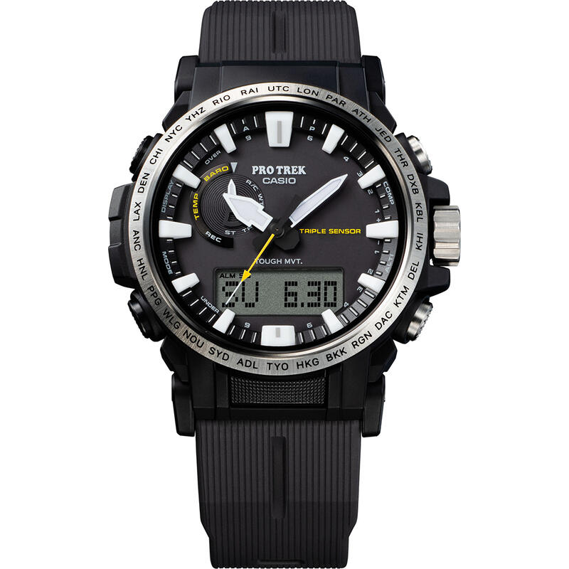 Casio Analoog en digitaal  Horloge Zwart/Zwart PRW-61-1AER