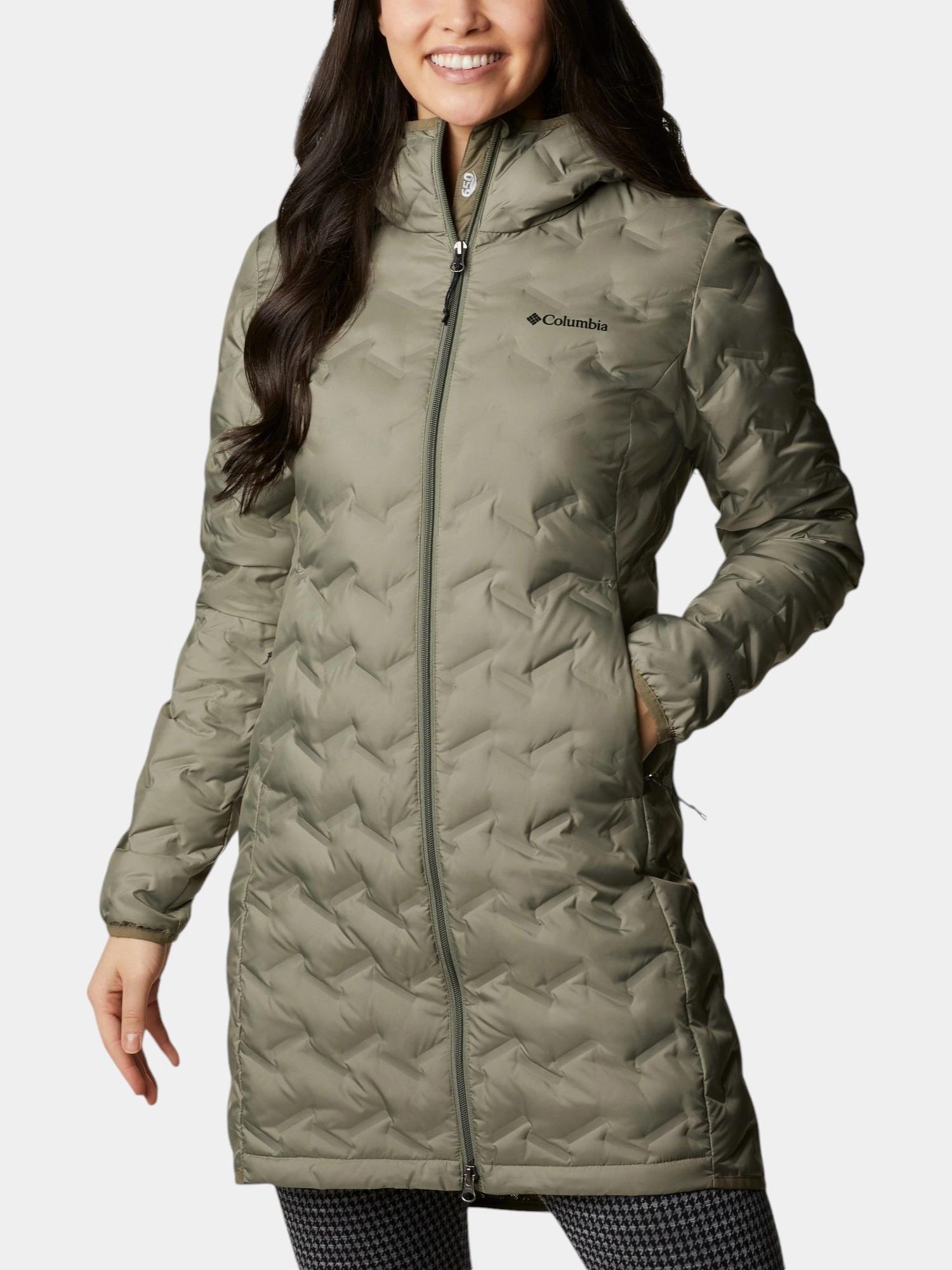 Jacheta de puf Delta Ridge II Long Down Jacket - verde femei