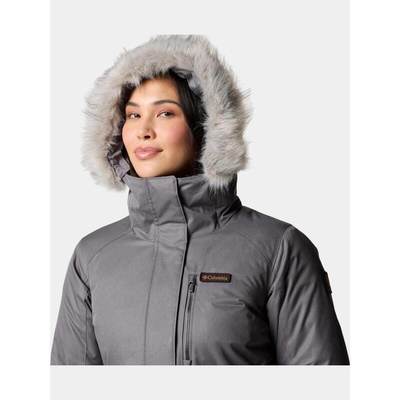 Jacheta de iarna Suttle Mountain Long Insulated Jacket - gri femei