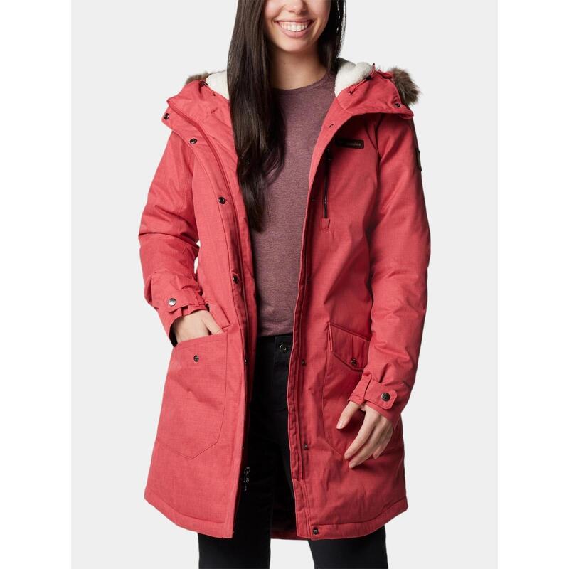 Jacheta de iarna Suttle Mountain Long Insulated Jacket - rosu femei