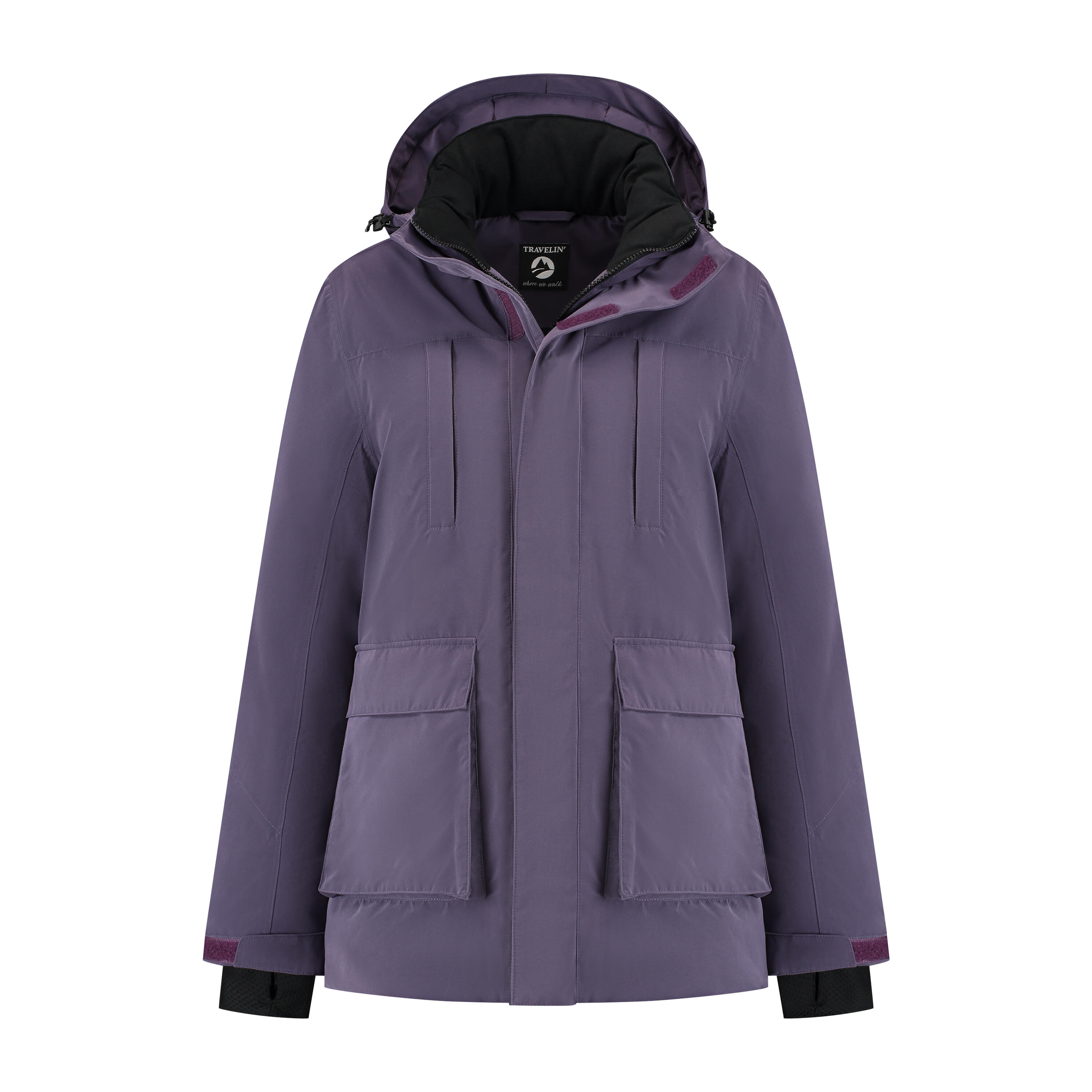 Travelin' - Veste Parka Doublée - Imperméable Et Coupe-vent - Femmes - Thyra - Parka - Violet - 56 3xl - Decathlon