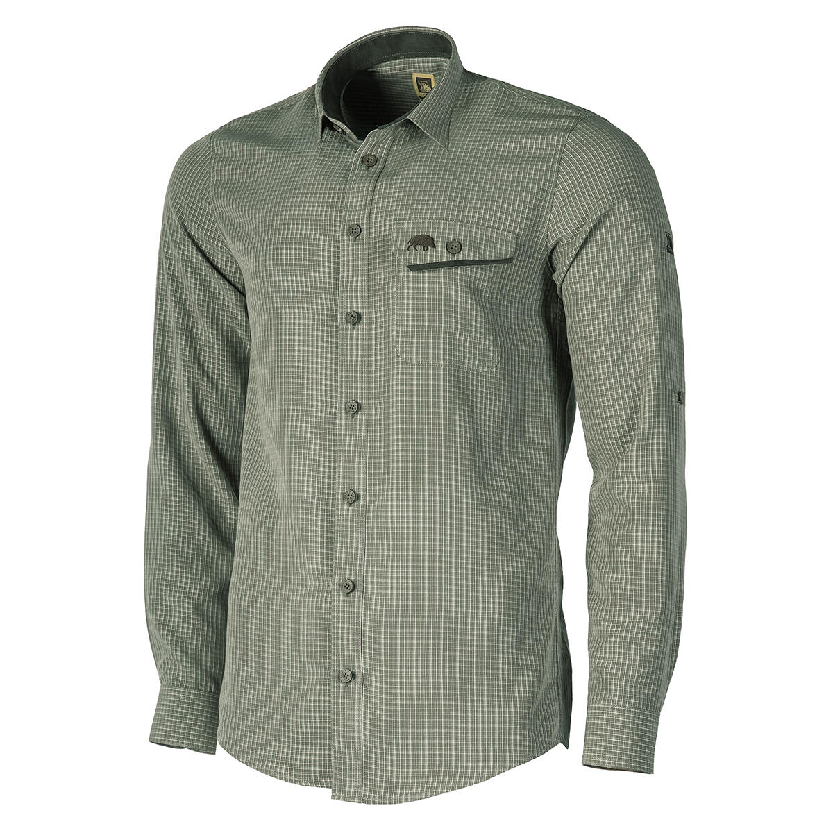 TAGART Pánská lovecká košile Tagart Boar Green slim s Modalem