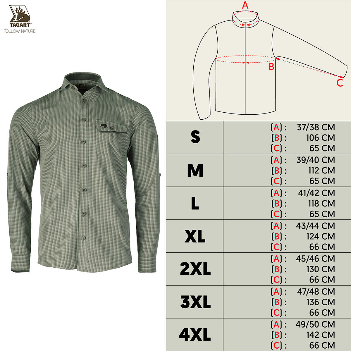 Pánská lovecká košile Tagart Boar Green regular s Modalem 2/4