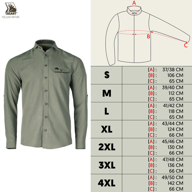 Pánská lovecká košile Tagart Boar Green regular s Modalem