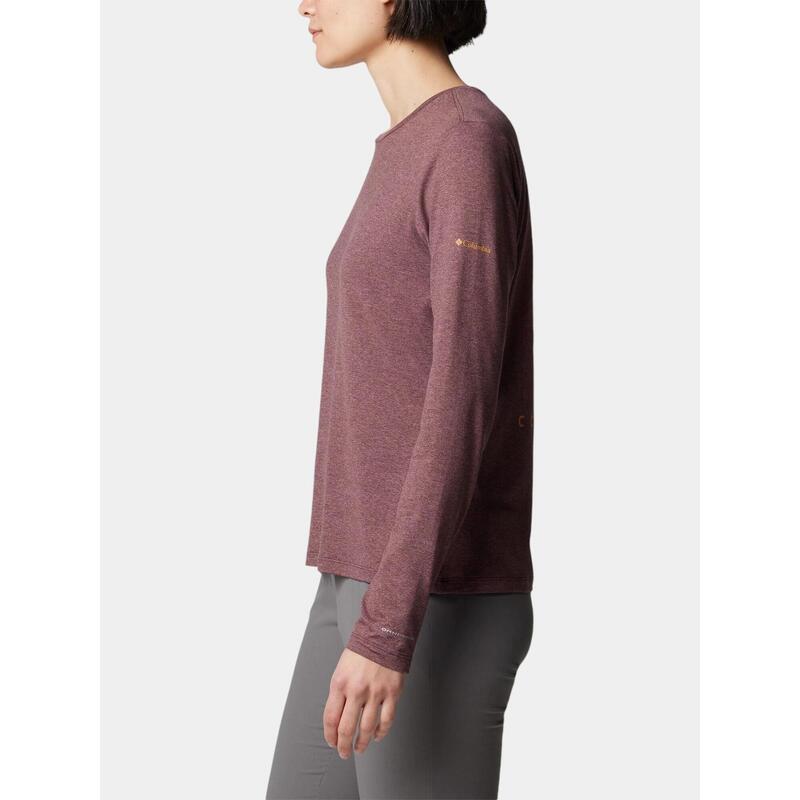 Tricou cu maneci lungi sport Sloan Ridge Graphic Long Sleeve Shirt - rosu femei