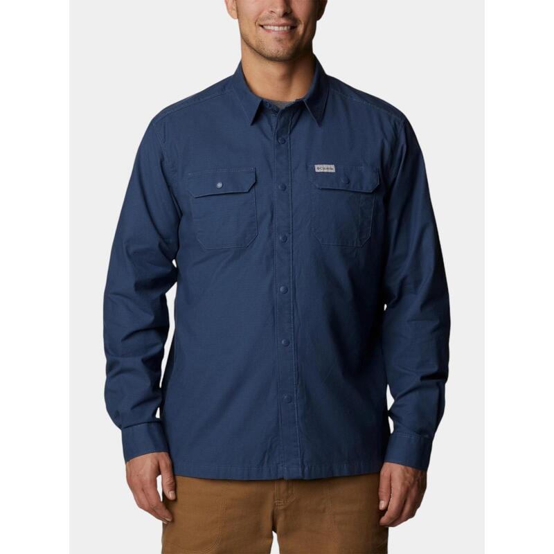 Landroamer Lined Shirt férfi hosszú ujjú ing - kék