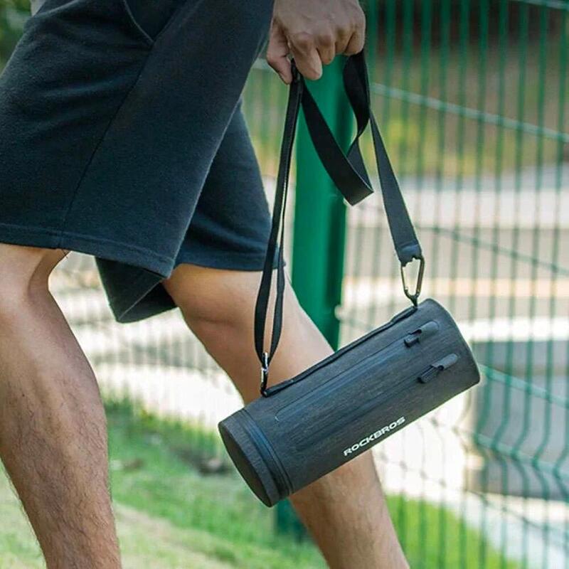 Geantă de ghidon impermeabilă oraș două compartimente As-051 negru
