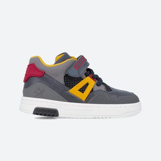 Zapatillas Abotinadas Caminar Niños Biomecanics 241234B Grises Cierre Adherente