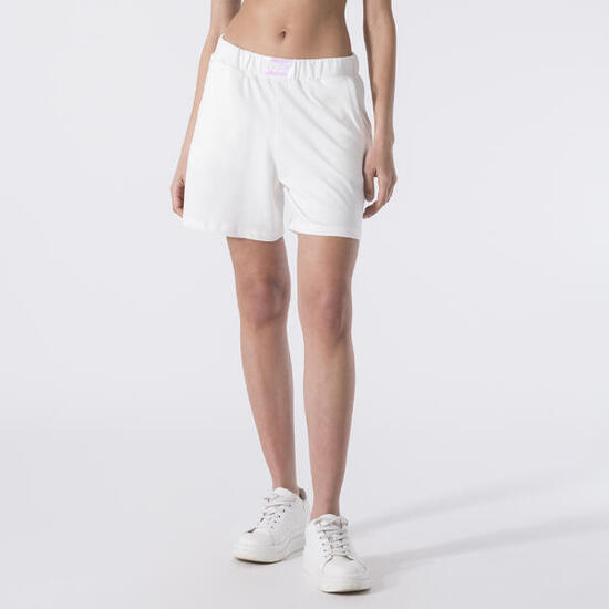 SHORT DE SPORT EN JERSEY ÉPAIS BLANC CASSE COTON