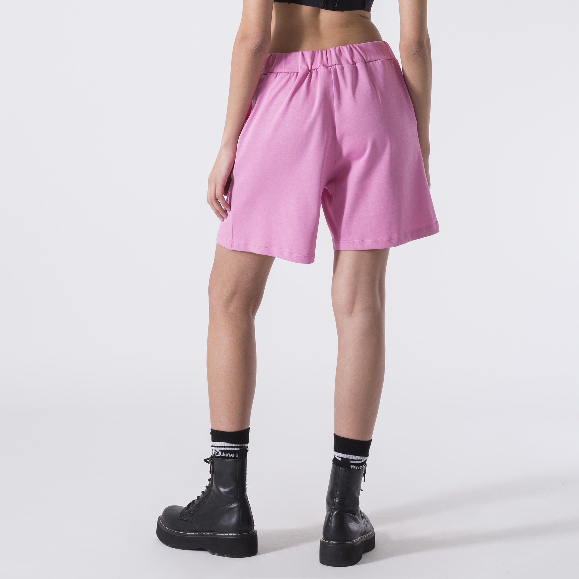 PANTALONCINO SPORTSWEAR IN HEAVY JERSEY ROSA FUXIA COTONE 3/6