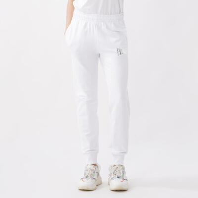 PANTALONE SPORTSWEAR CON POLSINO OPTICAL WHITE COTONE. ELASTAN