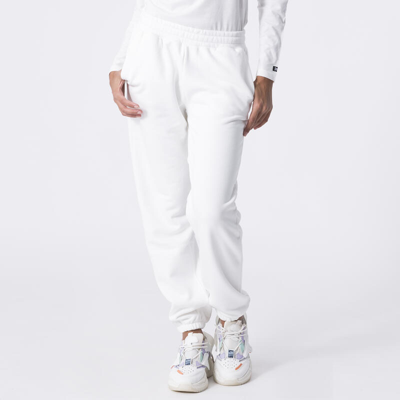 PANTALONS EN MOLLETON BLANC DE BLANC COTON, POLYESTER