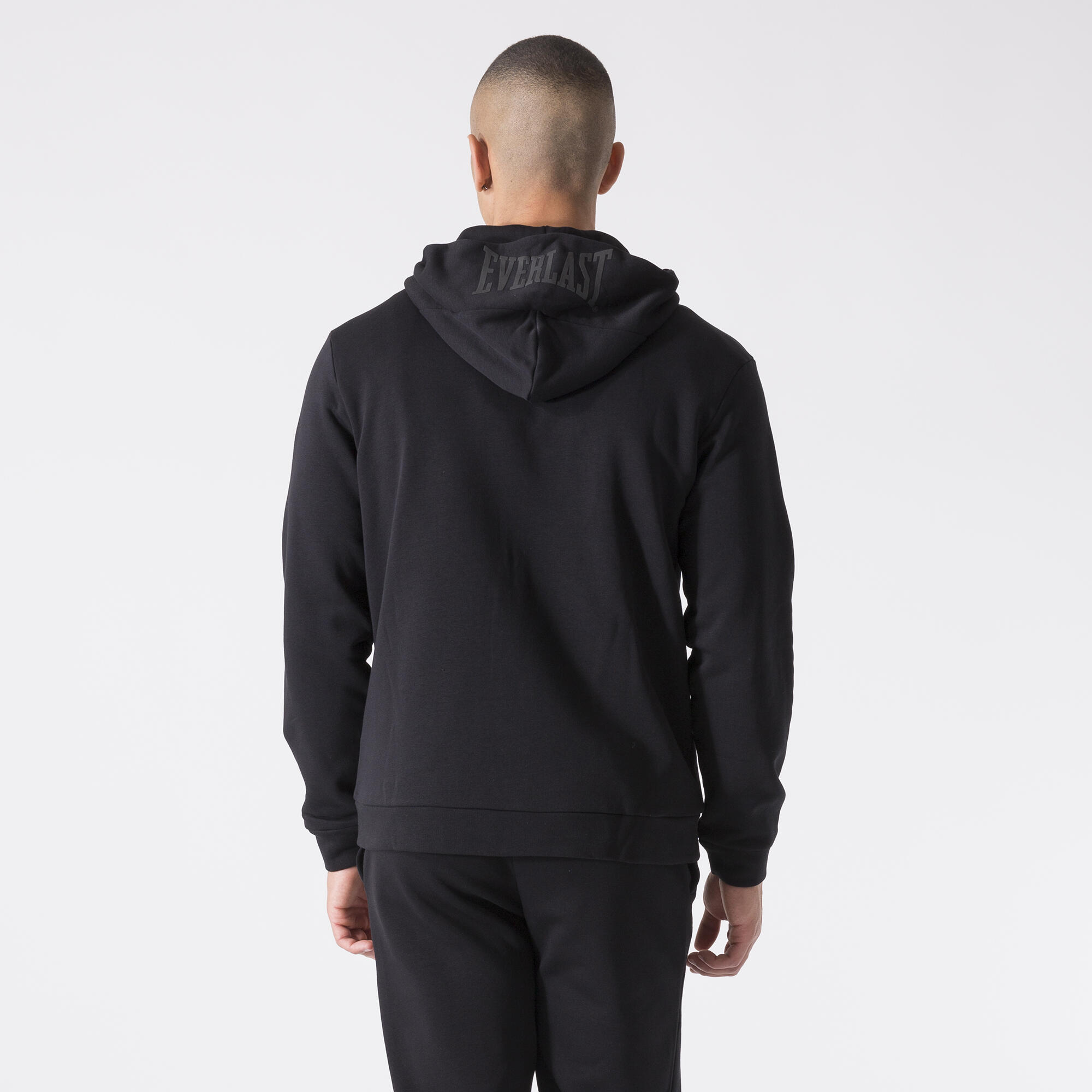 GIACCA CON CAPPUCCIO IN FELPA NERO COTONE, POLIESTERE 2/6