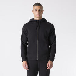 VESTE À CAPUCHE EN POLAIRE BLACK COTON, POLYESTER