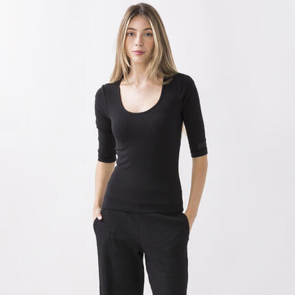 MAILLE CÔTELÉE STRETCH DYNAMIC WORLD BLANC OPTIQUE COTON, MODAL, ÉLASTHANE
