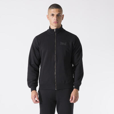 GIACCA A COLLO ALTO IN FELPA BLACK COTONE. POLIESTERE