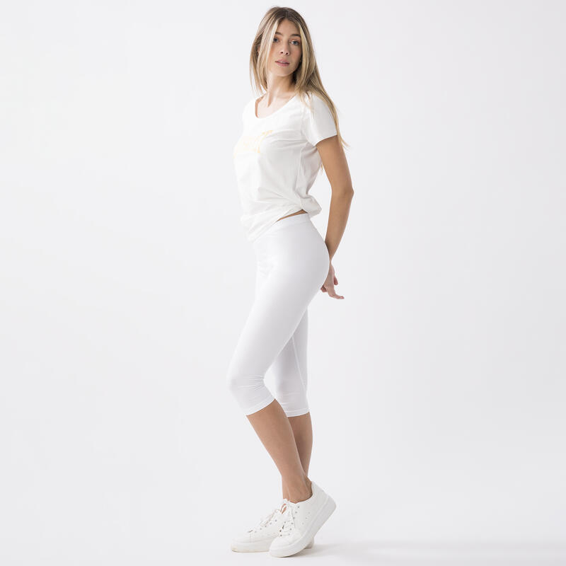 LEGGINGS IN JERSEY STRETCH OPTICAL WHITE KATOEN, ELASTHAAN